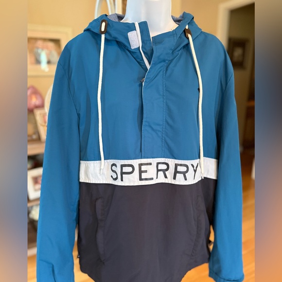 Sperry Teal and Navy Jacket - Picture 1 of 6